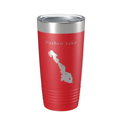 Pushaw Lake Map Tumbler Travel Mug Insulated Laser Engraved Coffee Cup Maine 20 oz-10
