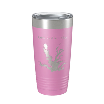 Lewisville Lake Map Tumbler Travel Mug Insulated Laser Engraved Coffee Cup Texas 20 oz-14