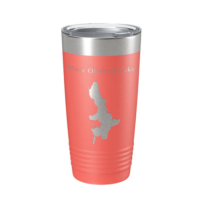 West Okoboji Lake Map Tumbler Travel Mug Insulated Laser Engraved Coffee Cup Iowa 20 oz-20