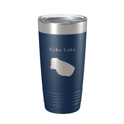 Echo Lake Map Tumbler Travel Mug Insulated Laser Engraved Coffee Cup Colorado 20 oz-8