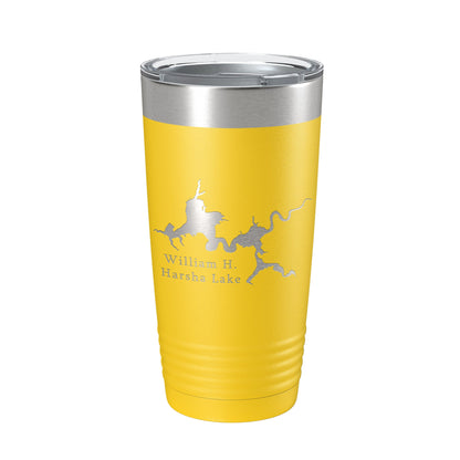 William H. Harsha Lake Map Tumbler Travel Mug Insulated Laser Engraved Coffee Cup Ohio 20 oz-19