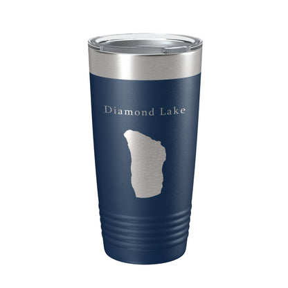 Diamond Lake Map Tumbler Travel Mug Insulated Laser Engraved Coffee Cup Oregon 20 oz-8