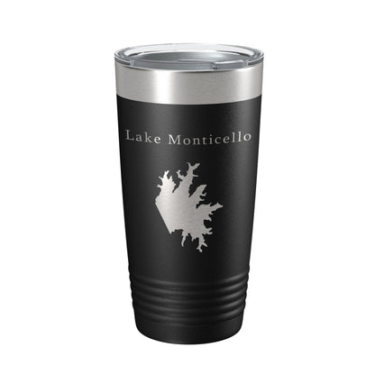Lake Monticello Map Tumbler Travel Mug Insulated Laser Engraved Coffee Cup Arkansas 20 oz-0