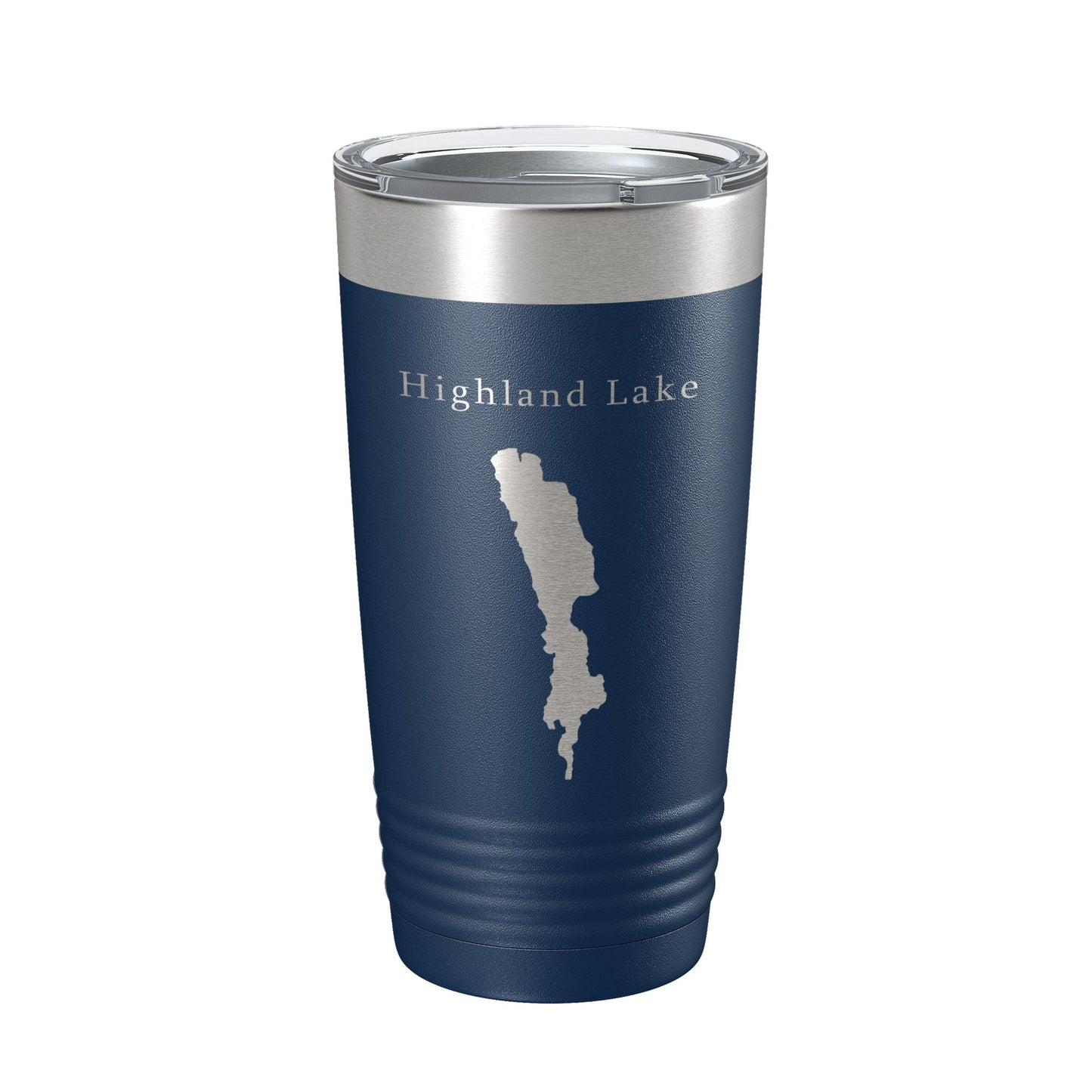 Highland Lake Map Tumbler Travel Mug Insulated Laser Engraved Coffee Cup Westbook Maine 20 oz-2