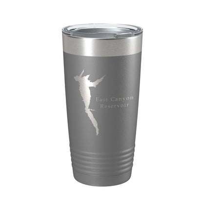 East Canyon Reservoir Tumbler Lake Map Travel Mug Insulated Laser Engraved Coffee Cup Utah 20 oz-16
