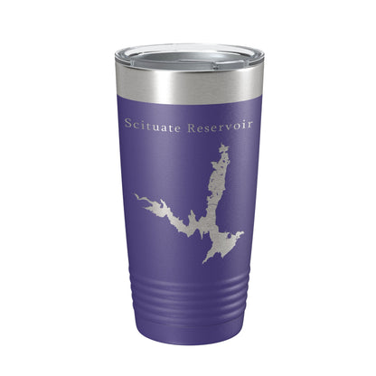 Scituate Reservoir Tumbler Lake Map Travel Mug Insulated Laser Engraved Coffee Cup Providence Rhode Island 20 oz-15