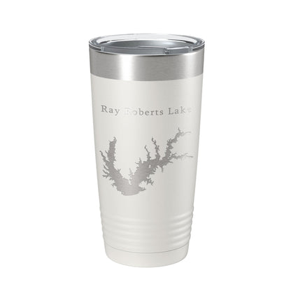 Ray Roberts Lake Map Tumbler Travel Mug Insulated Laser Engraved Coffee Cup Texas 20 oz-1