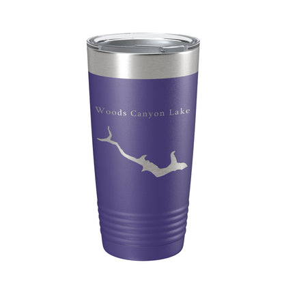 Woods Canyon Lake Map Tumbler Travel Mug Insulated Laser Engraved Coffee Cup Arizona 20 oz-15