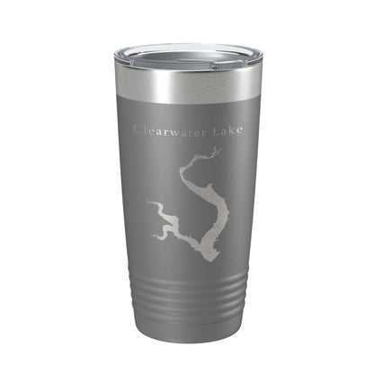 Clearwater Lake Map Tumbler Travel Mug Insulated Laser Engraved Coffee Cup Missouri 20 oz-16