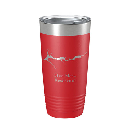 Blue Mesa Reservoir Tumbler Lake Map Travel Mug Insulated Laser Engraved Coffee Cup Colorado 20 oz-10