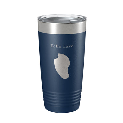 Echo Lake Map Tumbler Travel Mug Insulated Laser Engraved Coffee Cup White Mountains New Hampshire 20 oz-8