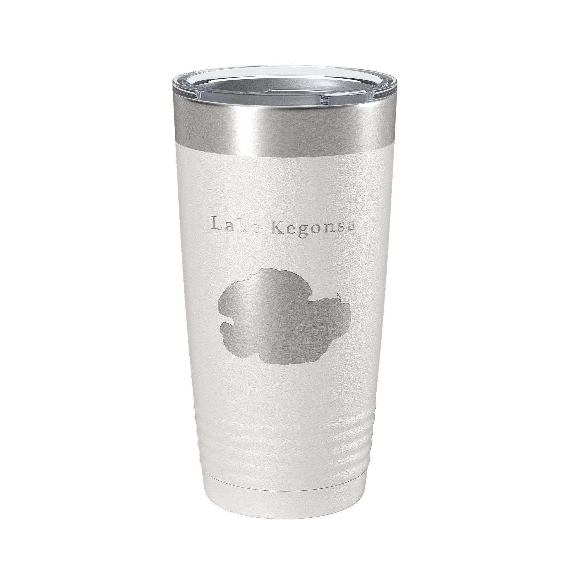 Lake Kegonsa Map Tumbler Travel Mug Insulated Laser Engraved Coffee Cup Wisconsin 20 oz-1
