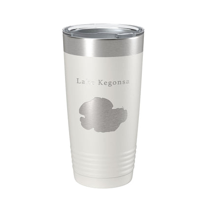 Lake Kegonsa Map Tumbler Travel Mug Insulated Laser Engraved Coffee Cup Wisconsin 20 oz-1
