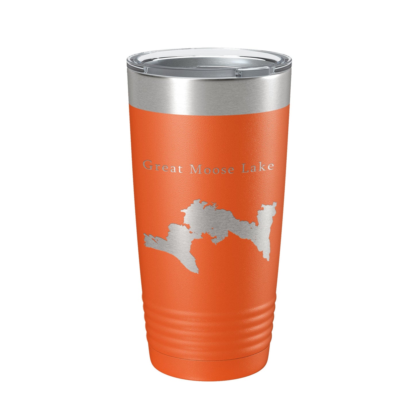 Great Moose Lake Map Tumbler Travel Mug Insulated Laser Engraved Coffee Cup Maine 20 oz-17