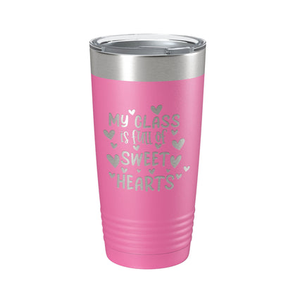 Teacher Valentine's Day Tumbler My Class Is Full Of Sweethearts Travel Mug Insulated Laser Engraved Coffee Cup 20 oz-11