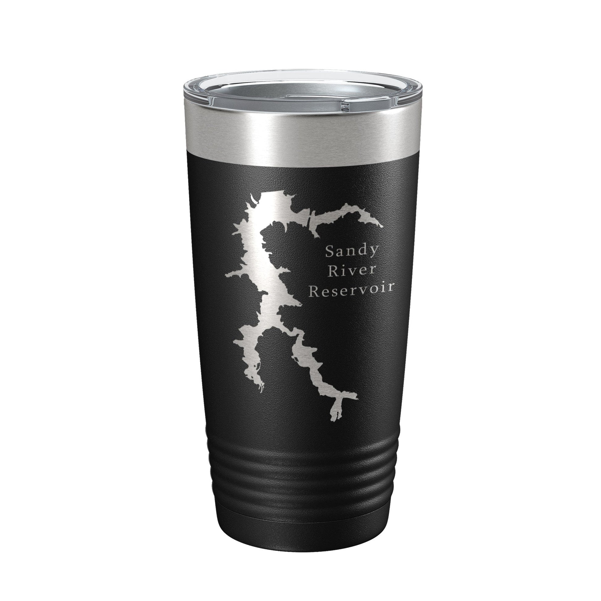 Sandy River Reservoir Tumbler Lake Map Travel Mug Insulated Laser Engraved Coffee Cup Virginia 20 oz-5