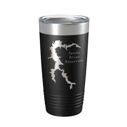 Sandy River Reservoir Tumbler Lake Map Travel Mug Insulated Laser Engraved Coffee Cup Virginia 20 oz-5