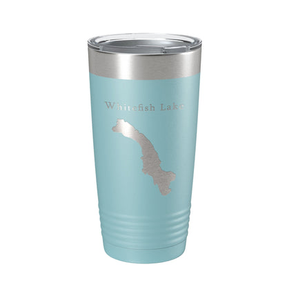 Whitefish Lake Map Tumbler Travel Mug Insulated Laser Engraved Coffee Cup Montana 20 oz-13