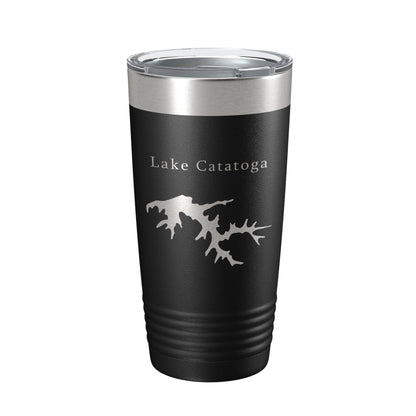 Lake Catatoga Map Tumbler Travel Mug Insulated Laser Engraved Coffee Cup Illinois 20 oz-5