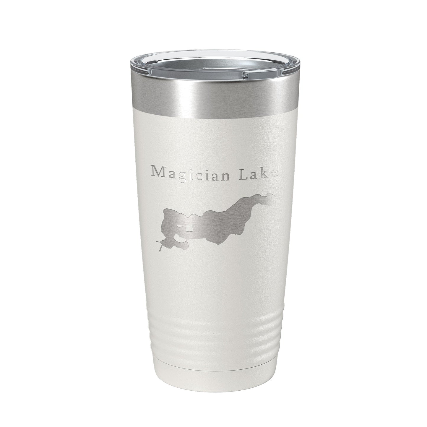 Magician Lake Map Tumbler Travel Mug Insulated Laser Engraved Coffee Cup Michigan 20 oz-1