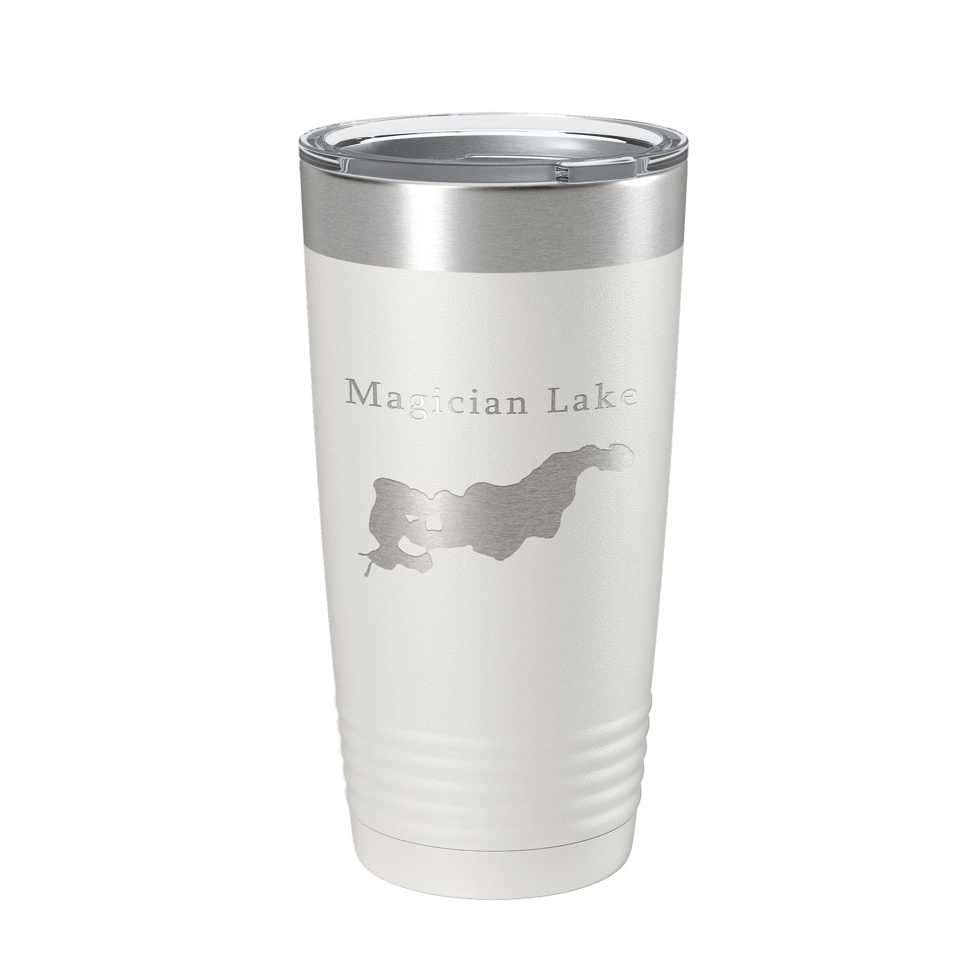 Magician Lake Map Tumbler Travel Mug Insulated Laser Engraved Coffee Cup Michigan 20 oz-1