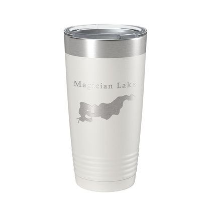 Magician Lake Map Tumbler Travel Mug Insulated Laser Engraved Coffee Cup Michigan 20 oz-1