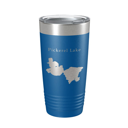 Pickerel Lake Map Tumbler Travel Mug Insulated Laser Engraved Coffee Cup Wisconsin 20 oz-6
