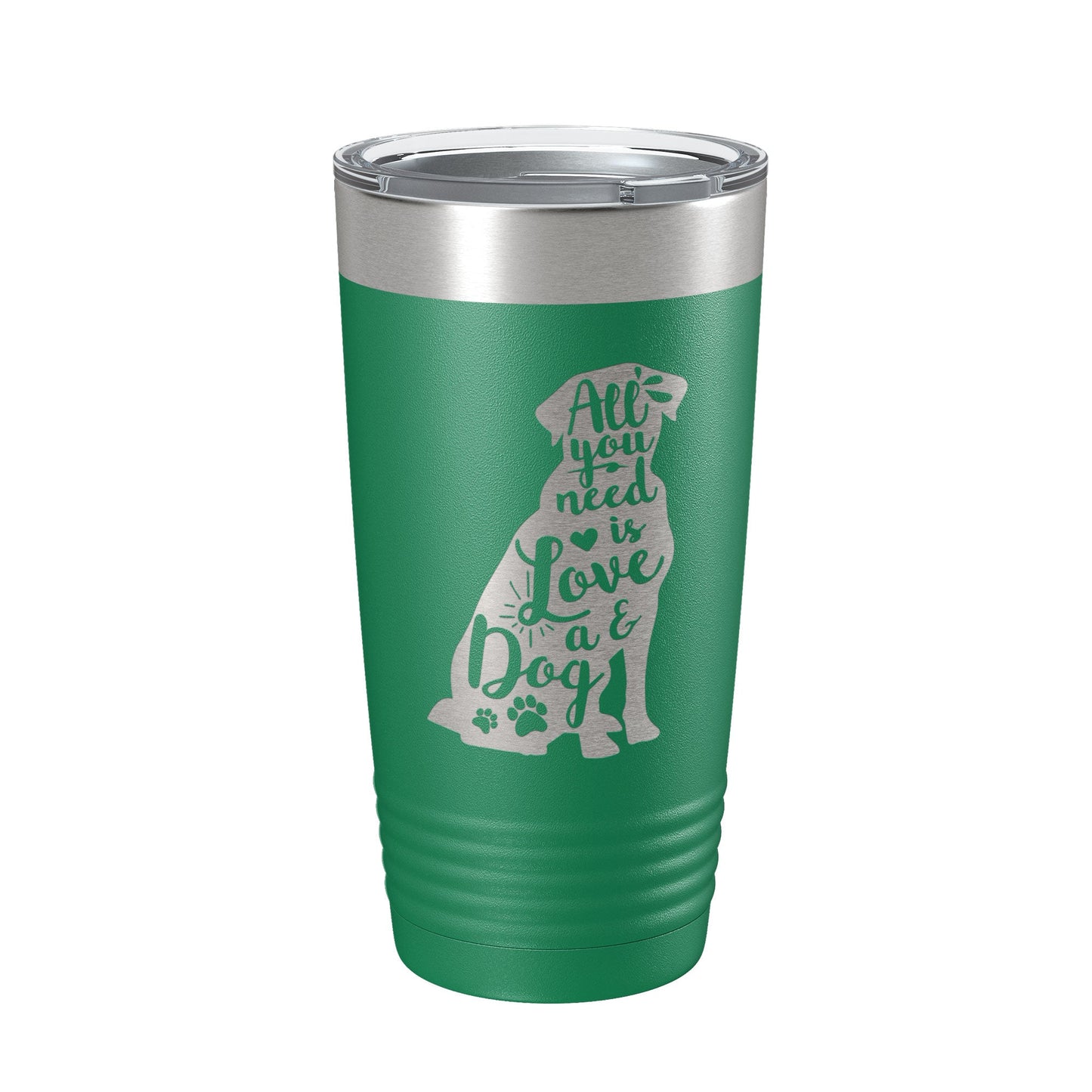 Love and a Dog Tumbler Dog Lover Travel Mug All You Need is Love Insulated Laser Engraved Coffee Cup Pet Owner Gift 20 oz-9
