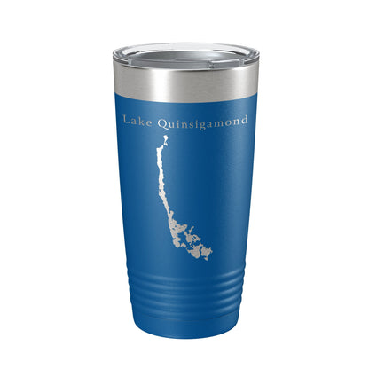 Lake Quinsigamond Map Tumbler Travel Mug Insulated Laser Engraved Coffee Cup Massachusetts 20 oz-6