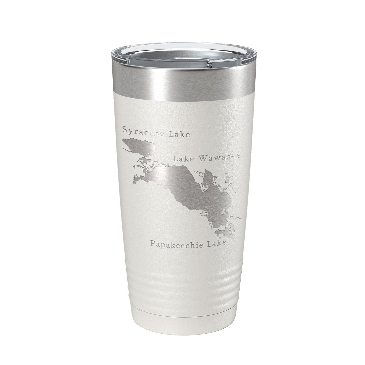 Lakes Wawasee Syracuse & Papakeechie Map Tumbler Travel Mug Insulated Laser Engraved Coffee Cup Indiana 20 oz-7