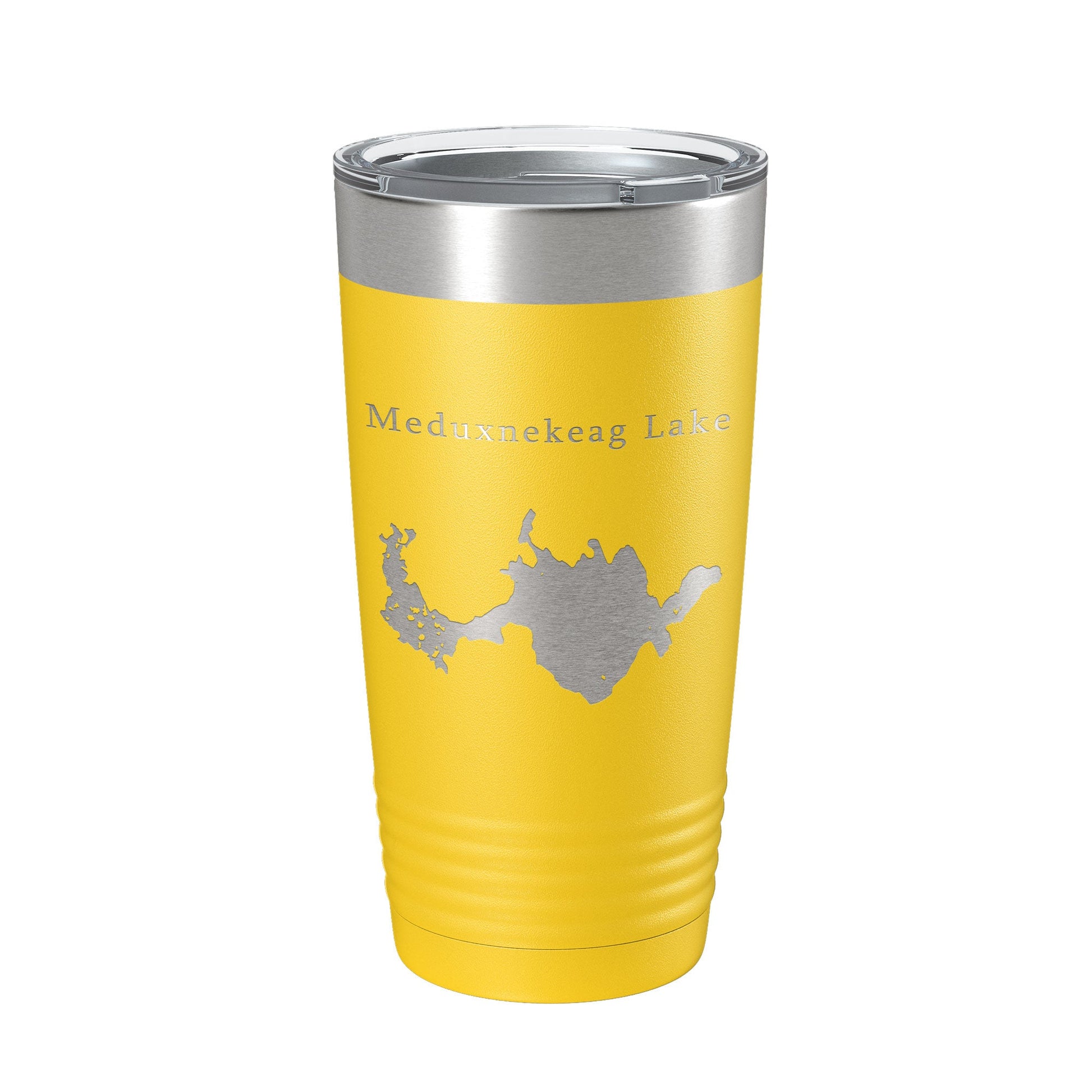 Meduxnekeag Lake Map Tumbler Travel Mug Insulated Laser Engraved Coffee Cup Maine 20 oz-4