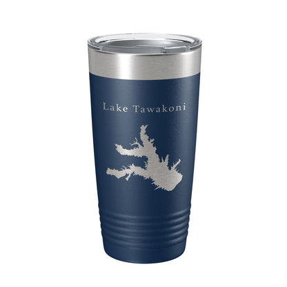 Lake Tawakoni Map Tumbler Travel Mug Insulated Laser Engraved Coffee Cup Texas 20 oz-2