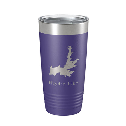 Hayden Lake Map Tumbler Travel Mug Insulated Laser Engraved Coffee Cup Idaho 20 oz-15
