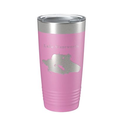 Lake Wentworth Map Tumbler Travel Mug Insulated Laser Engraved Coffee Cup New Hampshire 20 oz-14