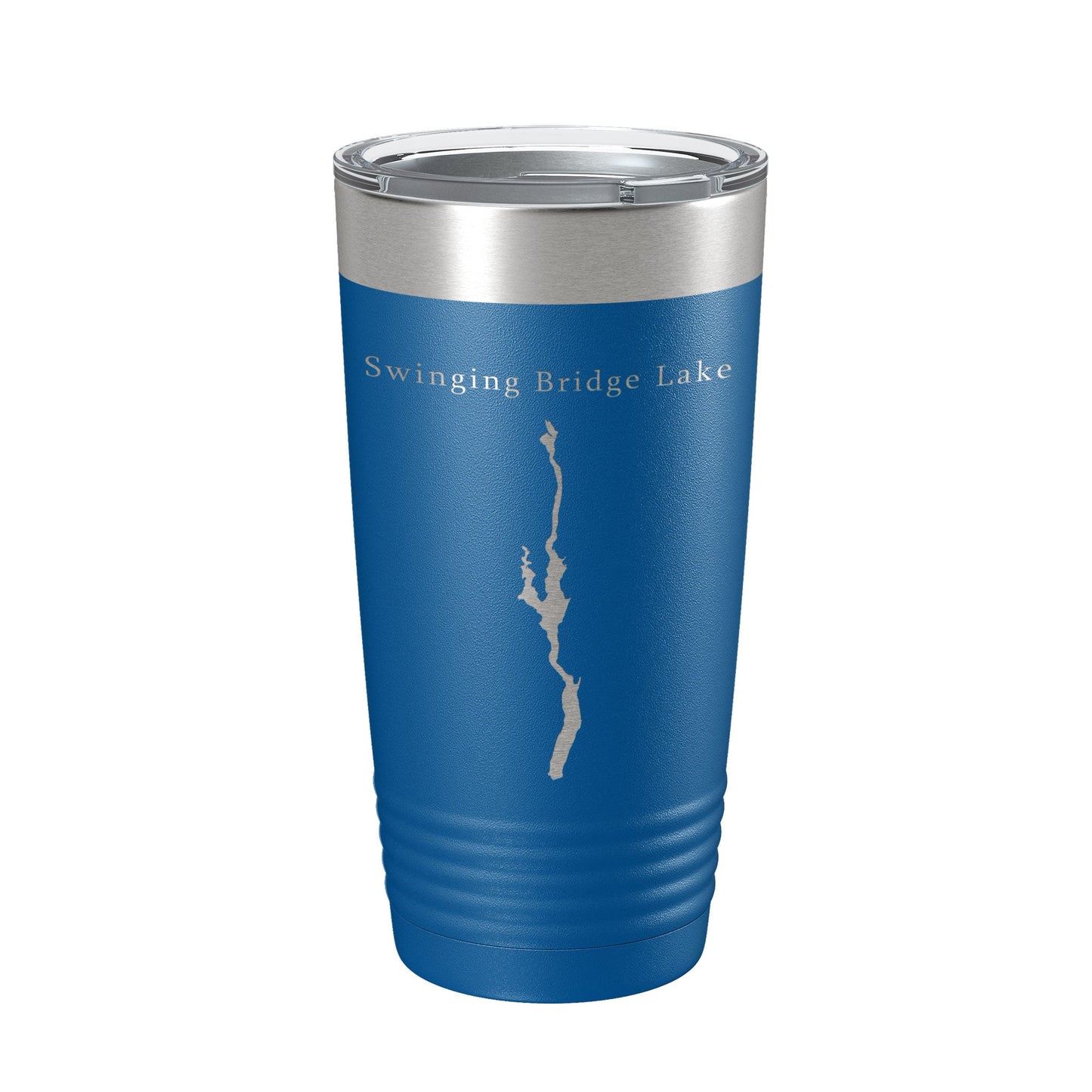 Swinging Bridge Lake Map Tumbler Travel Mug Insulated Laser Engraved Coffee Cup New York 20 oz-6