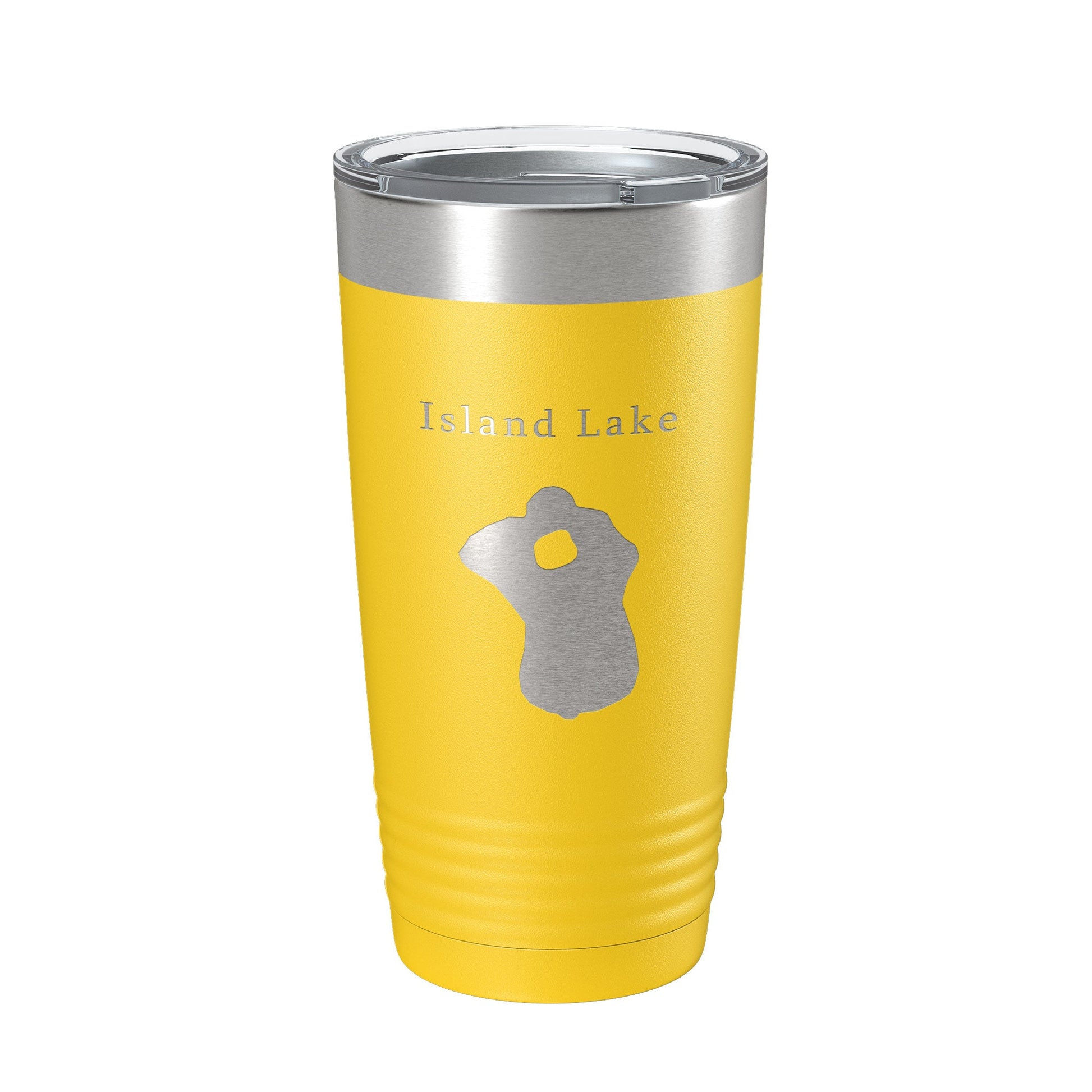 Island Lake Map Tumbler Travel Mug Insulated Laser Engraved Coffee Cup Florida 20 oz-4