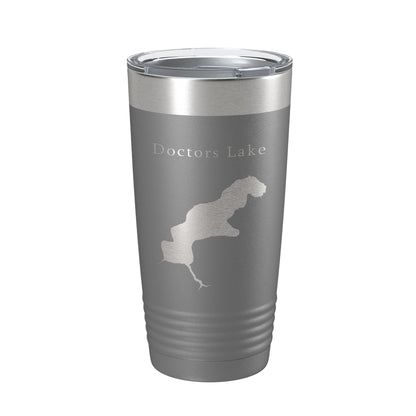 Doctors Lake Map Tumbler Travel Mug Insulated Laser Engraved Coffee Cup Florida 20 oz-16
