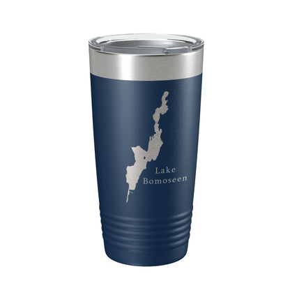 Lake Bomoseen Map Tumbler Travel Mug Insulated Laser Engraved Coffee Cup Vermont 20 oz-8