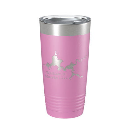 William H. Harsha Lake Map Tumbler Travel Mug Insulated Laser Engraved Coffee Cup Ohio 20 oz-14
