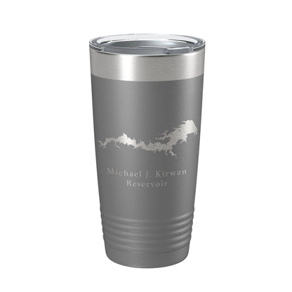 Michael J. Kirwan Reservoir Tumbler Lake Map Travel Mug Insulated Laser Engraved Coffee Cup Ohio 20 oz-16