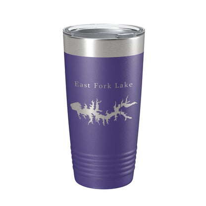 East Fork Lake Map Tumbler Travel Mug Insulated Laser Engraved Coffee Cup Illinois 20 oz-15