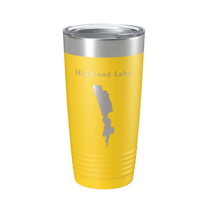 Highland Lake Map Tumbler Travel Mug Insulated Laser Engraved Coffee Cup Westbook Maine 20 oz-19