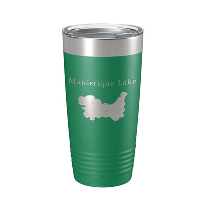 Manistique Lake Map Tumbler Travel Mug Insulated Laser Engraved Coffee Cup Michigan 20 oz-9