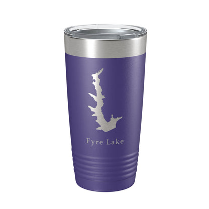 Fyre Lake Map Tumbler Travel Mug Insulated Laser Engraved Coffee Cup Illinois 20 oz-15
