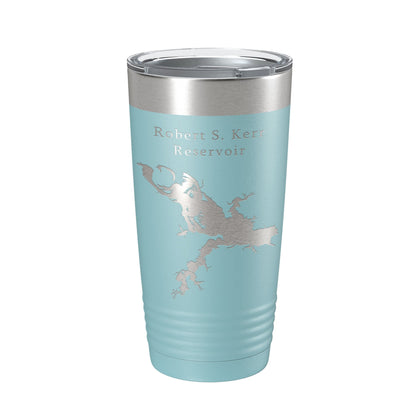 Robert S. Kerr Reservoir Tumbler Lake Map Travel Mug Insulated Laser Engraved Coffee Cup Oklahoma 20 oz-13