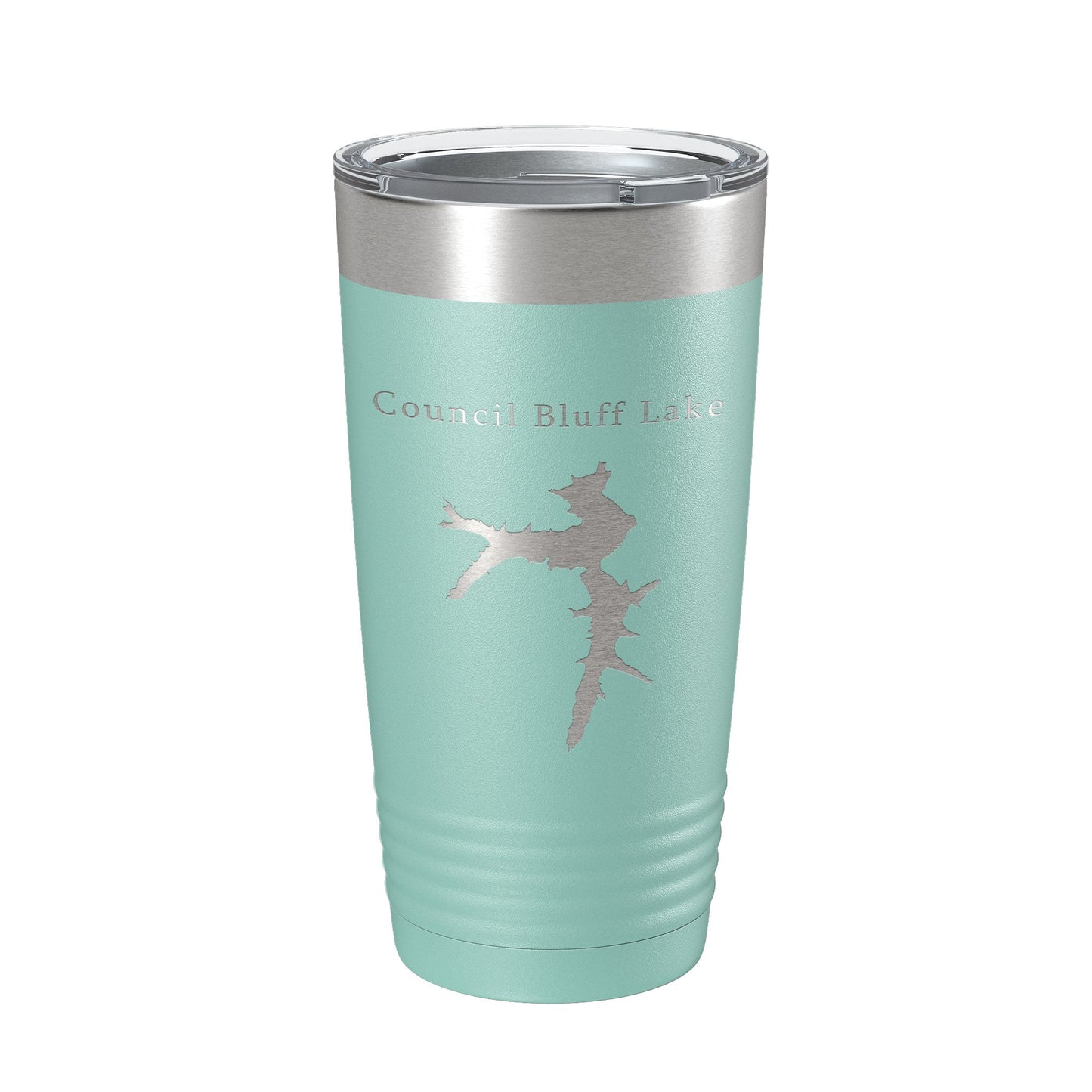 Council Bluff Lake Map Tumbler Travel Mug Insulated Laser Engraved Coffee Cup Missouri 20 oz-12