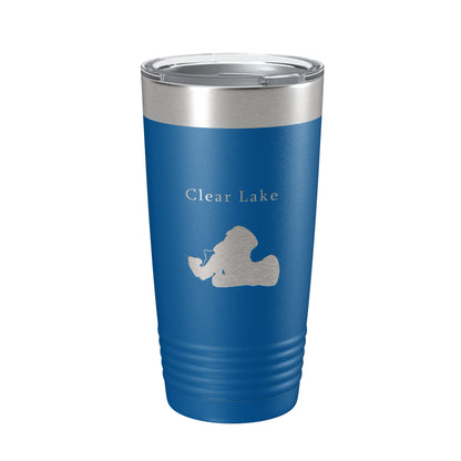 Clear Lake Map Tumbler Travel Mug Insulated Laser Engraved Coffee Cup Indiana 20 oz-6