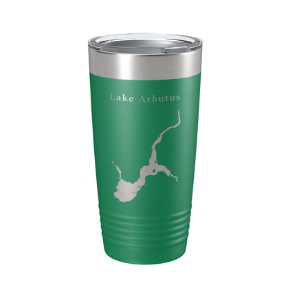 Lake Arbutus Map Tumbler Travel Mug Insulated Laser Engraved Coffee Cup Wisconsin 20 oz-9