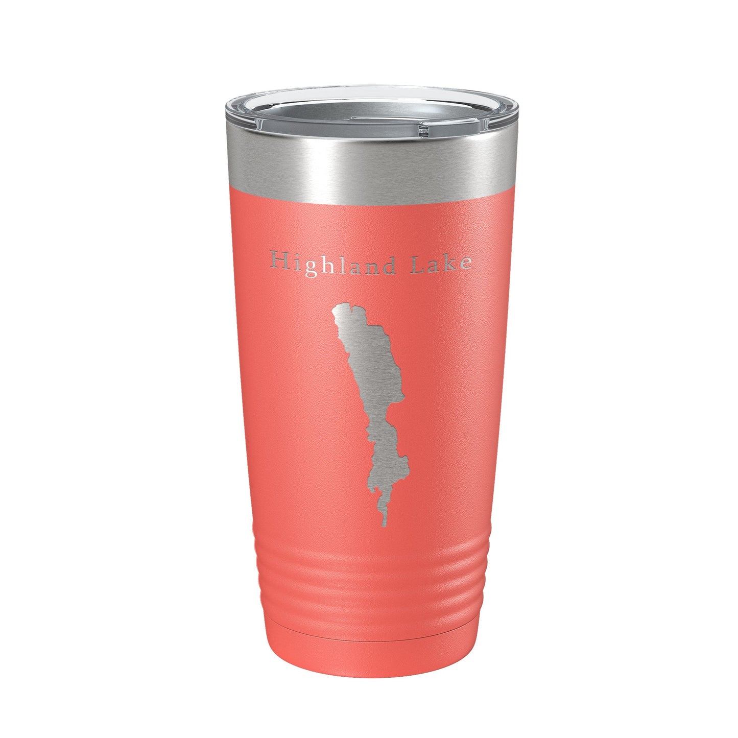 Highland Lake Map Tumbler Travel Mug Insulated Laser Engraved Coffee Cup Westbook Maine 20 oz-20