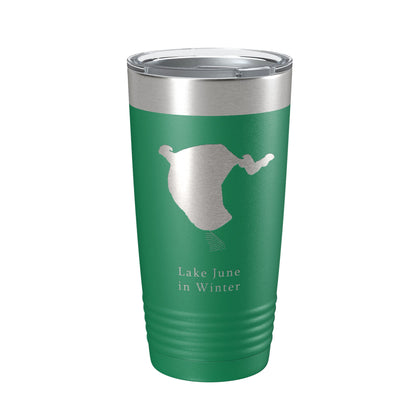 Lake June in Winter Map Tumbler Travel Mug Insulated Laser Engraved Coffee Cup Florida 20 oz-9